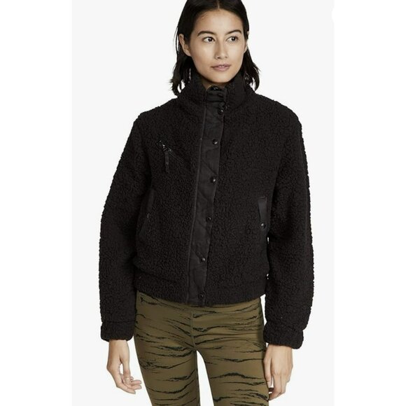 Revolve X Blank NYC Sherpa Fleece Bomber Jacket Size 2X NWT - Picture 1 of 10